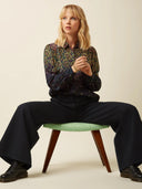 Zwarte wide-leg pantalon chloe pants