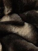 Zwarte fake fur kimono coat shiya