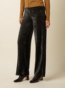 Zwarte velvet broek sara pant nieve