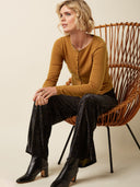 Zwarte velvet broek sara pant nieve