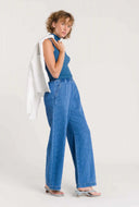 Blauwe wide-leg jeans noriko