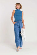 Blauwe wide-leg jeans noriko