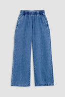 Blauwe wide-leg jeans noriko