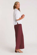 Wijde linnen broek hazel ruby wine