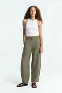 Groene linnen broek leila