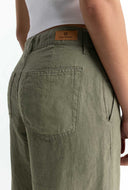 Groene linnen broek leila