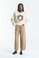 Zandkleurige jeans leila