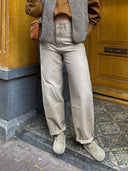 Zandkleurige jeans leila