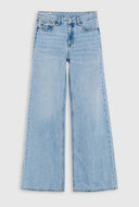 Blauwe wide leg jeans jane