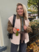 Beige reversible gilet georgie