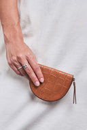 Laura coin purse cognac croco