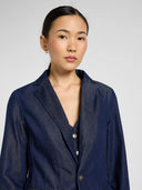 Blauwe denim structured blazer