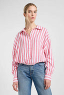 Lichtrode blouse elasticated