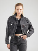 Denim shrunken 90s trucker jacket