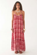 Rode maxi jurk valeria