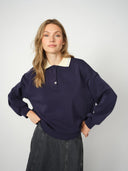 Donker blauwe sweatshirt mmvada