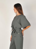 Donkergroene blouse rikala miley