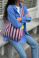 Rode tas burgundy boxer