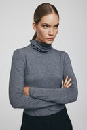 Grijze longsleeve met turtleneck betrina