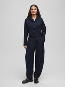 Donkerblauwe barrel pantalon mynthe elina