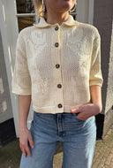 Off-white top rosa polo knit