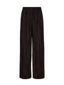 Donkerbruine plisse broek nucassy