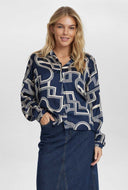 Donkerblauwe blouse nuletty