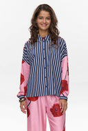 Roze gestreepte blouse nujoelle