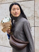 Chocolate crossbody tas leo