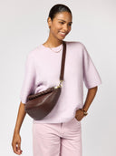 Chocolate crossbody tas leo