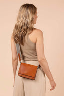 Cognac schoudertas audrey mini