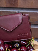 Dark cherry harmonica portemonnee