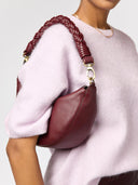 Dark cherry crossbody tas leo