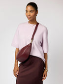 Dark cherry crossbody tas leo