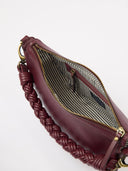 Dark cherry crossbody tas leo