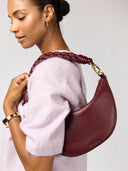 Dark cherry crossbody tas leo