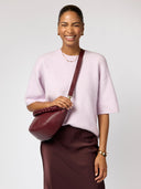 Dark cherry crossbody tas leo