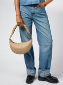 Leo soft grain leather sand