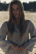 Cropped linnen blouse