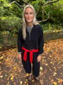 Cropped sweater met rits