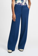 Blauwe wide-leg pantalon
