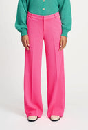 Fel roze wide leg pantalon