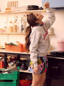 Lichtgrijze sweater pomodori grey