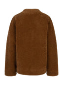 Bruine fake fur jacket celio