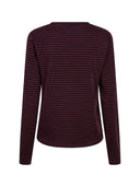 Bordeaux gestreepte longsleeve caleb