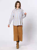 Blauw gestreepte blouse