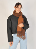 Lange sjaal met franjes