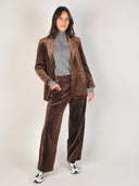 Bruine velvet broek
