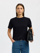 Zwart T-shirt essential ss o-neck