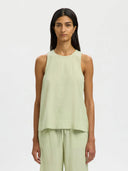 Mouwloze linnenmix top luisa